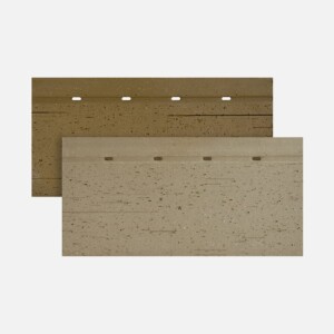 Creaton Motio Pearl Grey Wirecut facade i perspektiv, closeup